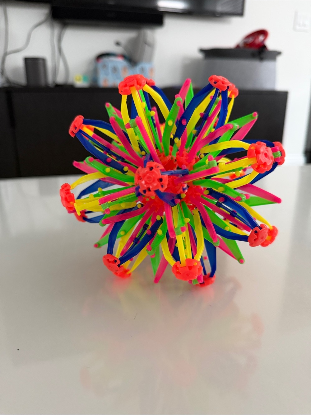 Colorful Expandable Sensory Toy Ball - Neon Multi-Color